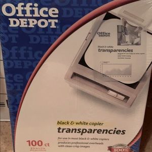 100 Pack Transparencies for B&W Copiers New by Office Depot